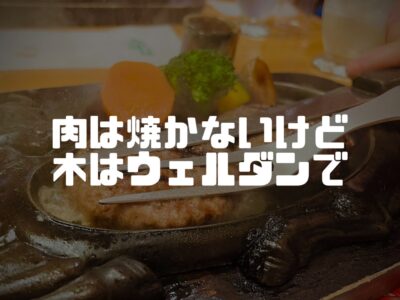 ハンバーグは生がいいけど木は生じゃダメだ！！！